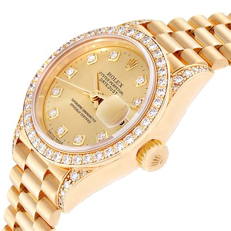 rolex diamond womens watches|rolex datejust 26mm diamond bezel.